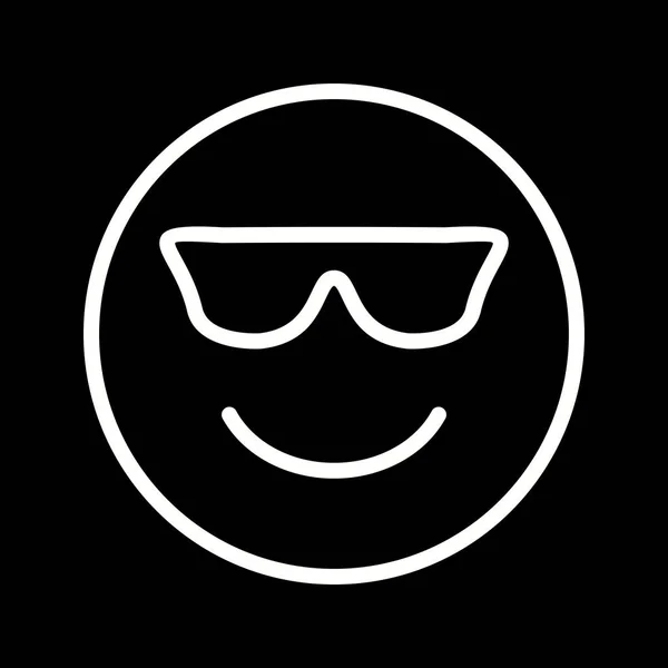 Illustratie cool Emoji icoon — Stockfoto