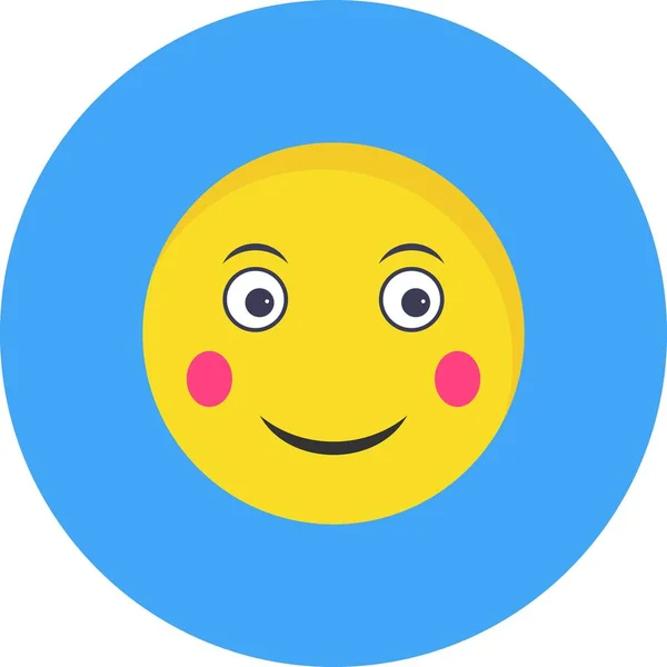 Ilustração Blush Emoji Ícone — Fotografia de Stock