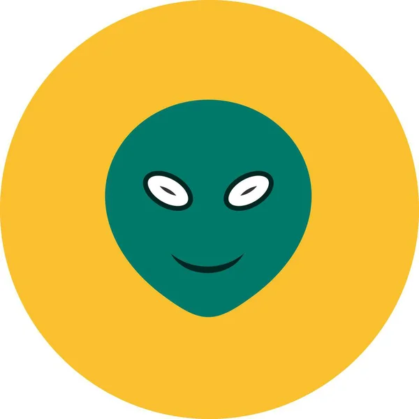 Ilustracja Alien emotikon ikona — Zdjęcie stockowe