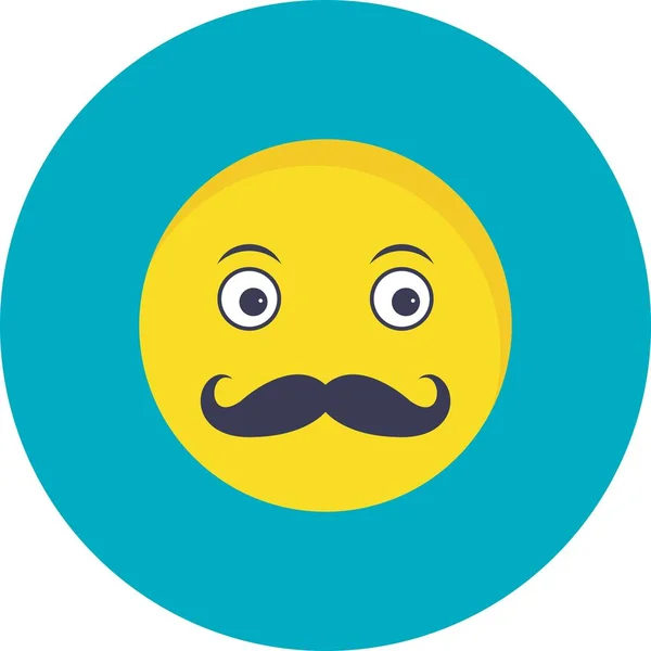 Illusztráció Moustache Emoji ikon — Stock Fotó