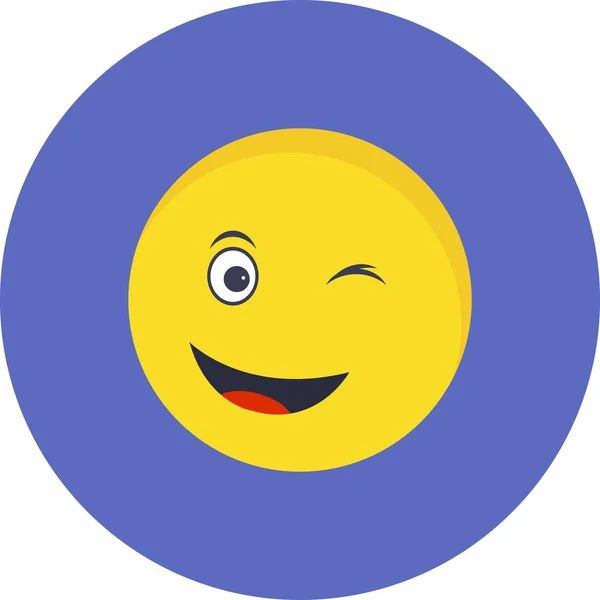 Illustrazione Wink Icona Emoji — Foto Stock
