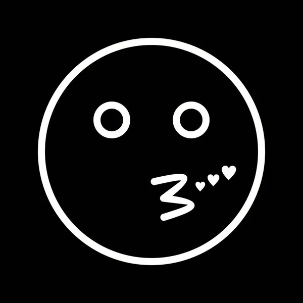 Ilustrace-ikona polibek Emoji — Stock fotografie