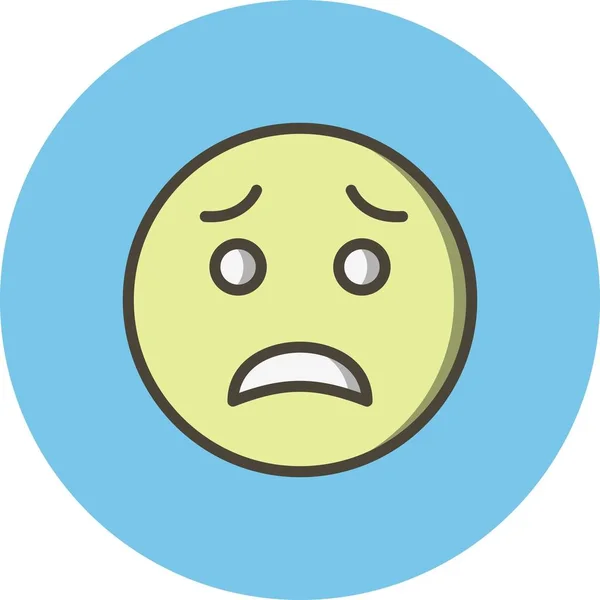 Illustration Scared Emoji Icon — Stock Photo, Image