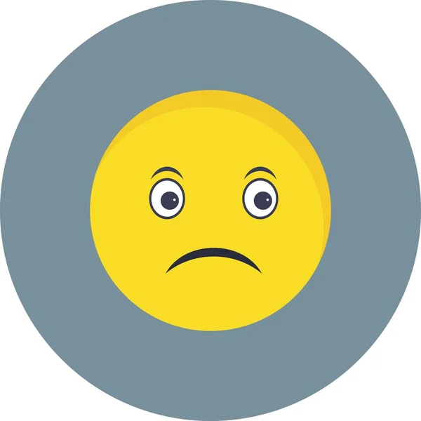 Ilustrace smutná Emoji ikona — Stock fotografie