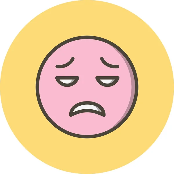 Ilustración Icono Emoji decepcionado — Foto de Stock
