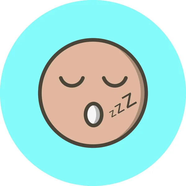 Illusztráció Sleep Emoji ikon — Stock Fotó