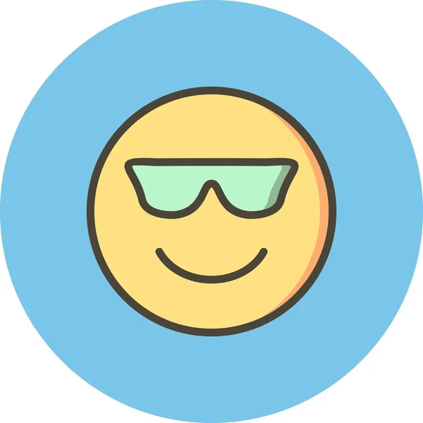 Illustration Cool Emoji Icon — Stock Photo, Image