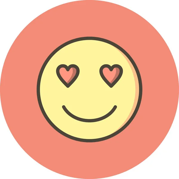 Ilustracja miłość emotikon ikona — Zdjęcie stockowe