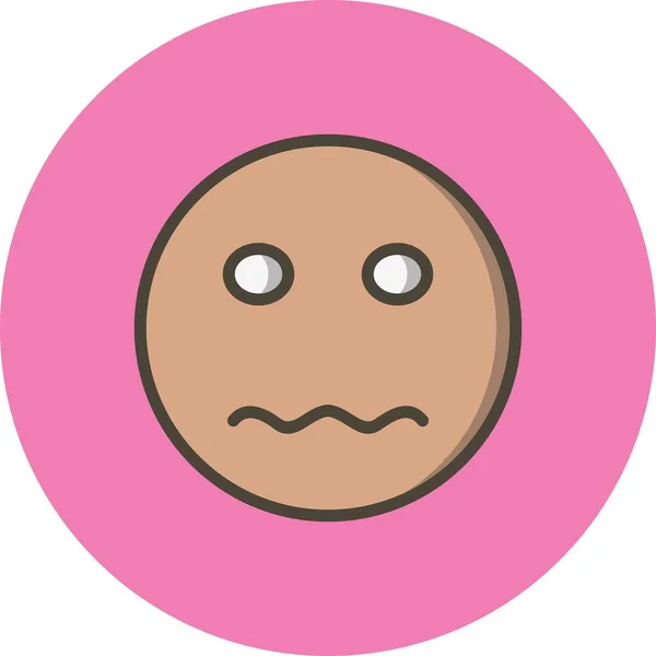 Illustrazione Icona Emoji nervosa — Foto Stock