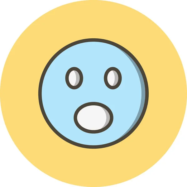 Ilustración Emoji Icono sorprendido —  Fotos de Stock