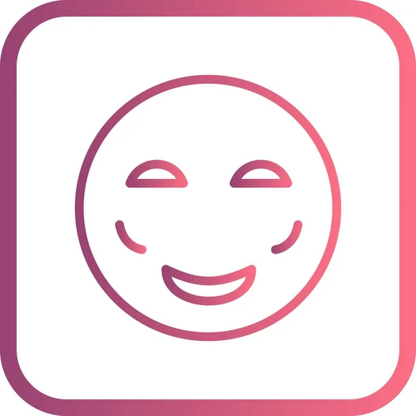 Ilustração Blush Emoji Ícone — Fotografia de Stock