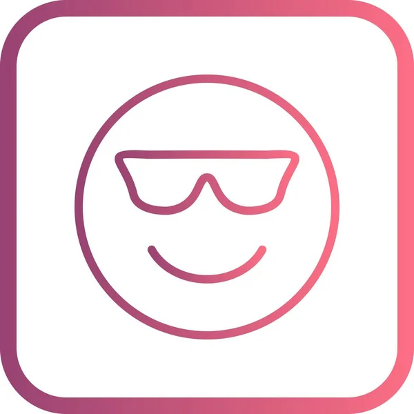 Illustration Cool Emoji Icon — Stock Photo, Image