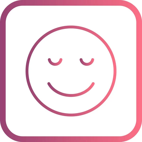Ilustración Calma Emoji Icono — Foto de Stock