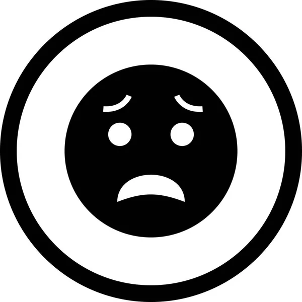 Ilustrace vystrašená ikona Emoji — Stock fotografie