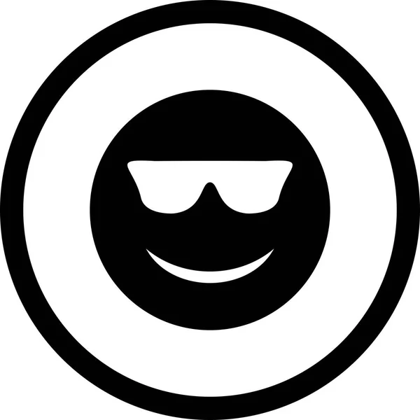İllüstrasyon Cool Emoji Simgesi — Stok fotoğraf