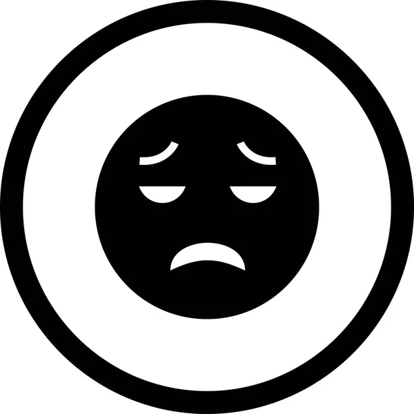 Illustration besviken emoji-ikon — Stockfoto