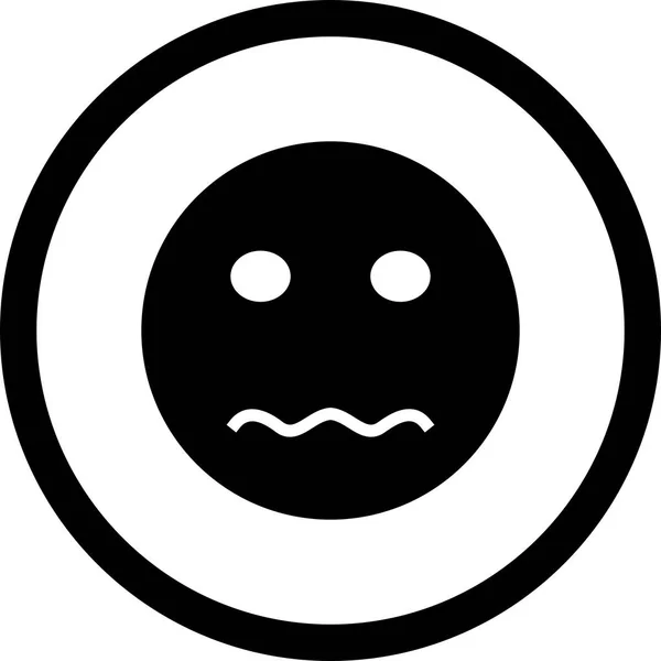Εικόνα νευρικό εικονίδιο emoji — Φωτογραφία Αρχείου