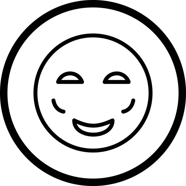 Иллюстрация Blush Emoji Icon — стоковое фото