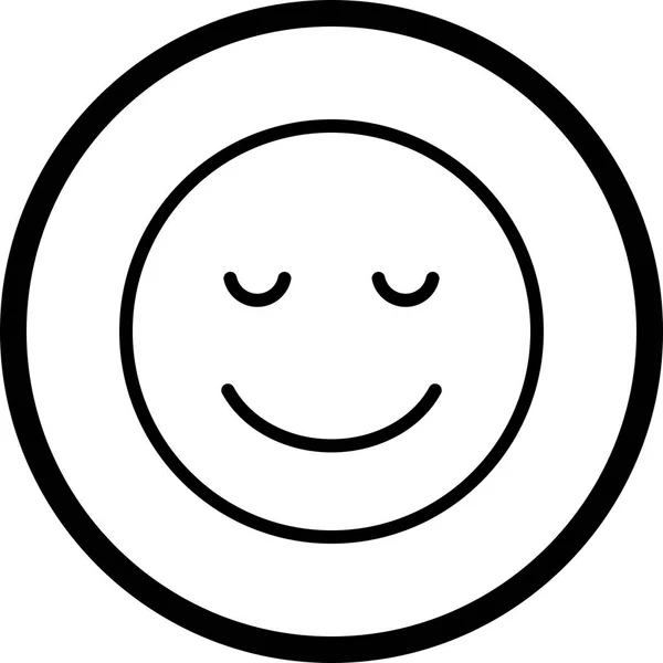 İllüstrasyon Sakin Emoji Simgesi — Stok fotoğraf