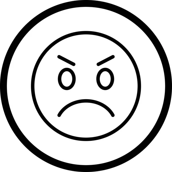 Illustration Angry Emoji Icon — Stock Photo, Image