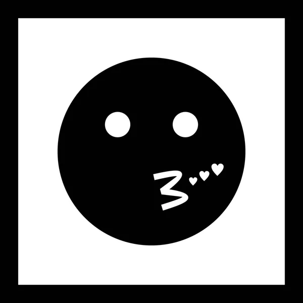 Ilustración Beso Emoji Icono — Foto de Stock