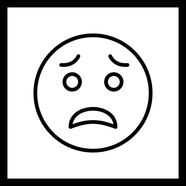 İllüstrasyon Korkmuş Emoji Simgesi — Stok fotoğraf
