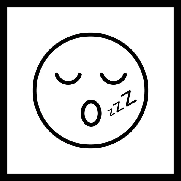 Illusztráció Sleep Emoji ikon — Stock Fotó