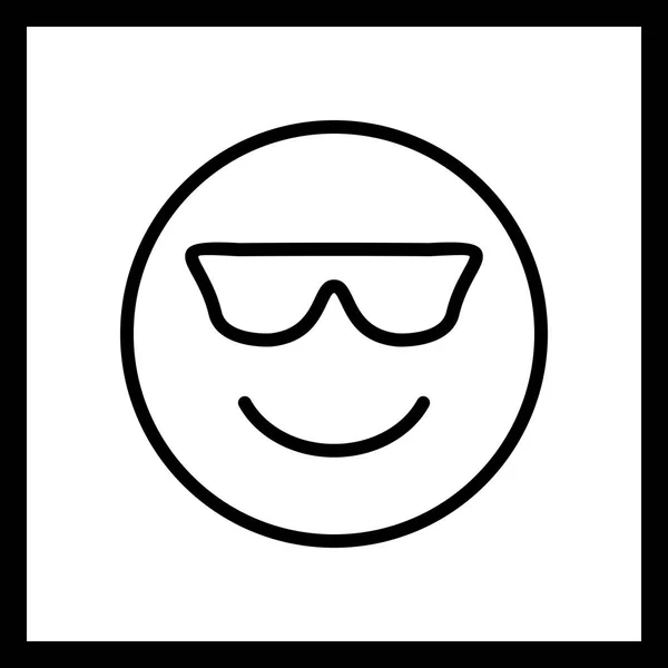 Ilustrace s ikonou cool Emoji — Stock fotografie