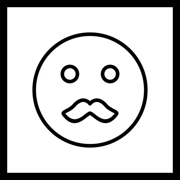 İllüstrasyon Bıyık Emoji Simgesi — Stok fotoğraf