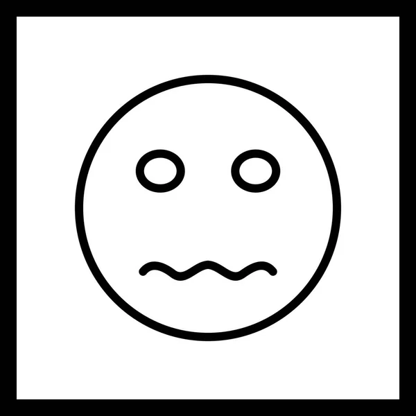 Ilustração Ícone Emoji Nervoso — Fotografia de Stock