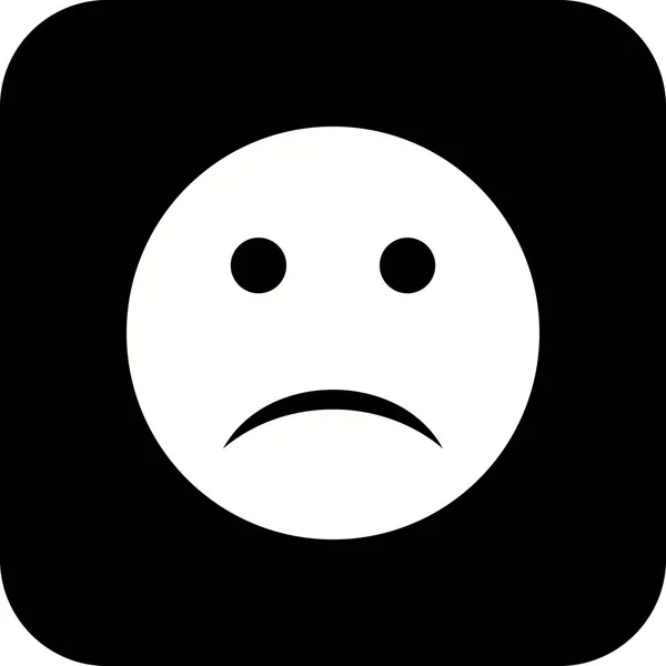 Ilustração Ícone triste de Emoji — Fotografia de Stock