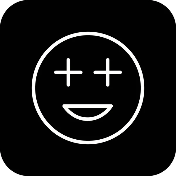 Ilustração Ícone Emoji positivo — Fotografia de Stock