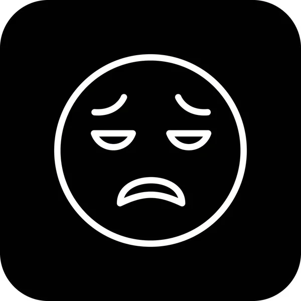 Illustration enttäuscht Emoji-Symbol — Stockfoto