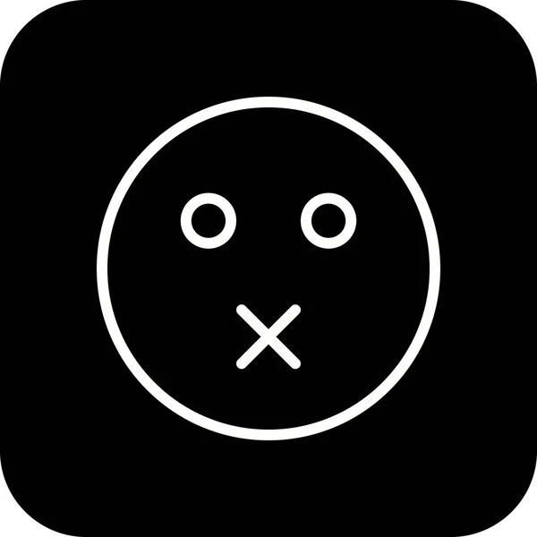 Illustration stummes Emoji-Symbol — Stockfoto