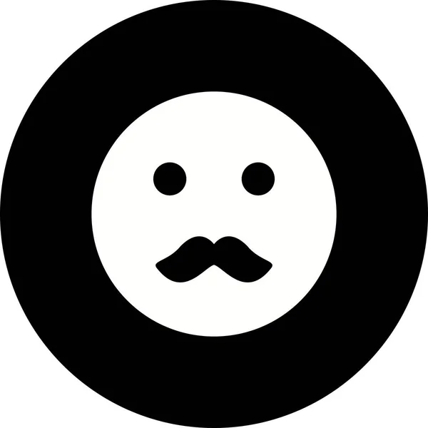 Illustration ikon för mustasch-emoji — Stockfoto