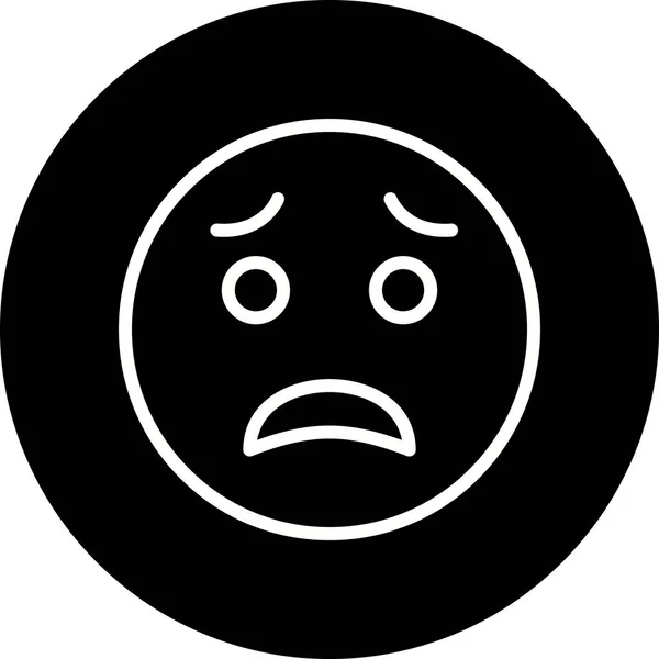 Ilustración Emoji asustado Icono —  Fotos de Stock