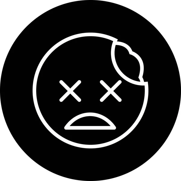İllüstrasyon Zombi Emoji Simgesi — Stok fotoğraf