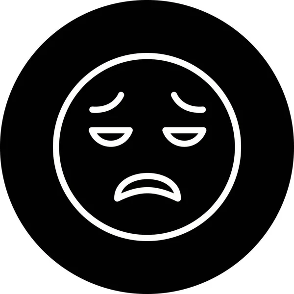 Ilustracja rozczarowany emotikon ikona — Zdjęcie stockowe