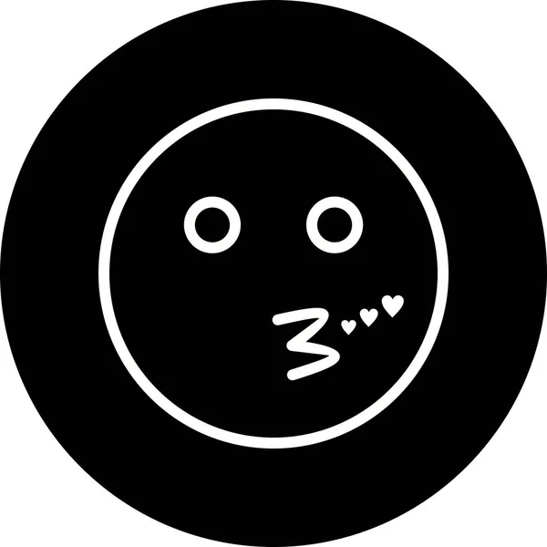 Ilustración Beso Emoji Icono — Foto de Stock