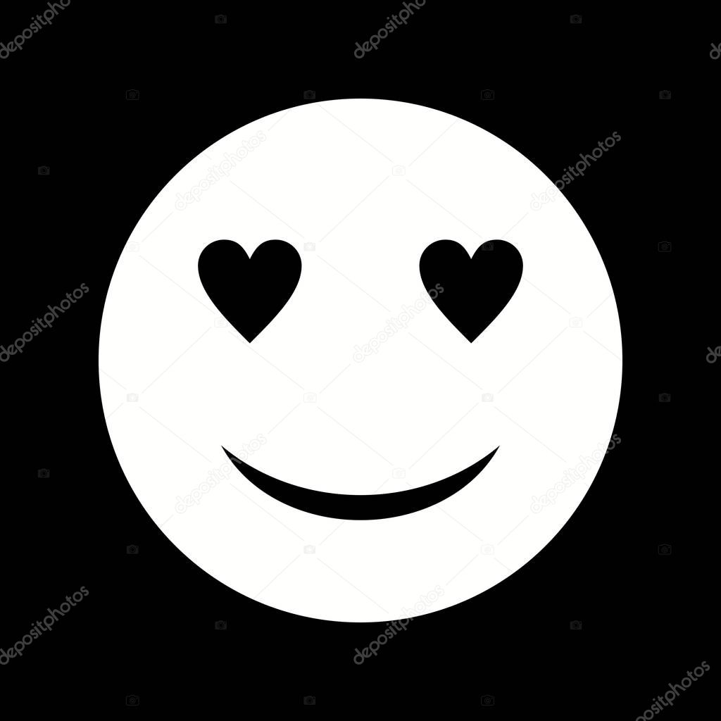Illustration Love Emoji Icon         