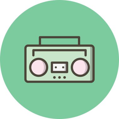 İllüstrasyon Ses Teyp Simgesi