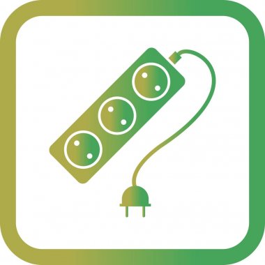 İllüstrasyon uzatma kablosu simgesi