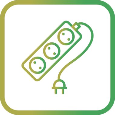 İllüstrasyon uzatma kablosu simgesi