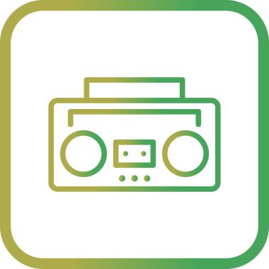 İllüstrasyon Ses Teyp Simgesi