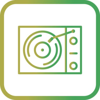 İllüstrasyon Vinil oyuncu Simgesi