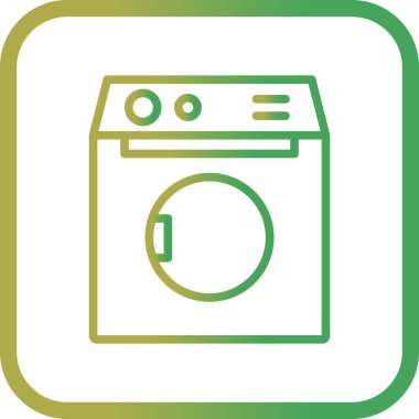 İllüstrasyon Çamaşır Makinesi Simgesi