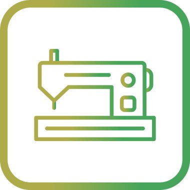 İllüstrasyon Dikiş Makinesi Simgesi 