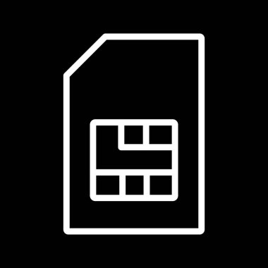 İllüstrasyon sim simge sim araba