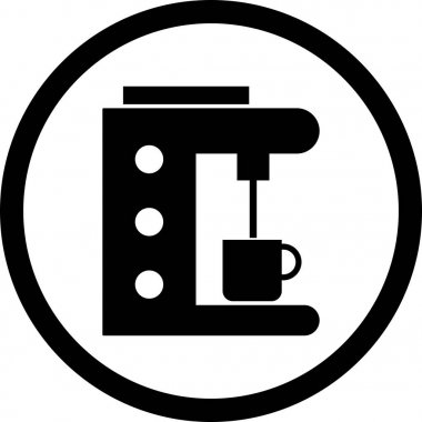 İllüstrasyon Kahve Makinesi Simgesi