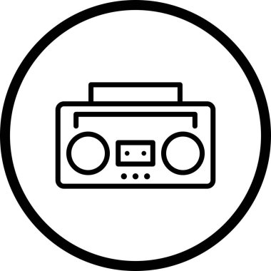 İllüstrasyon Ses Teyp Simgesi